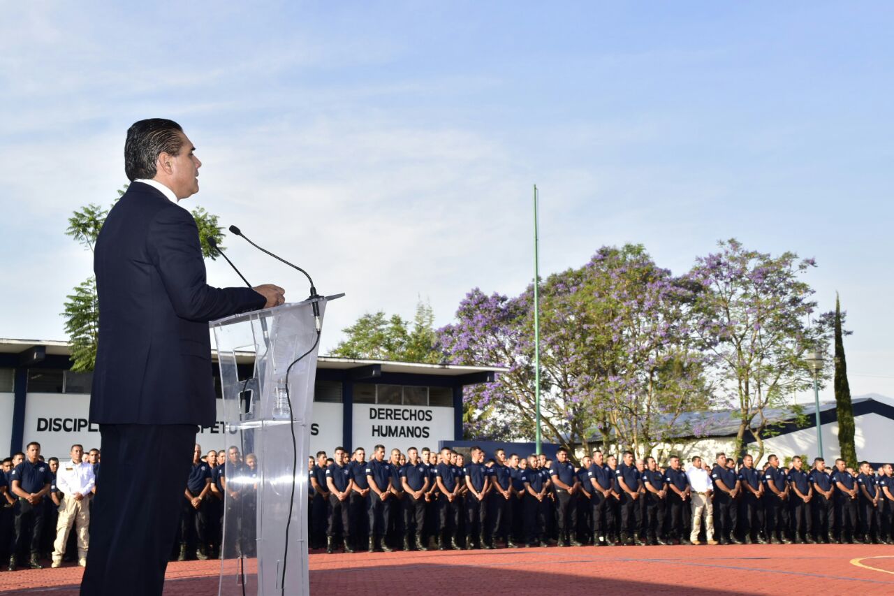 Ceremonia de transición de Fuerza Rural a Policía Michoacán.
