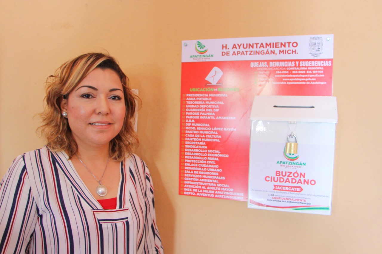 Contraloría de Apatzingán coloca 28 buzones de quejas y sugerencias