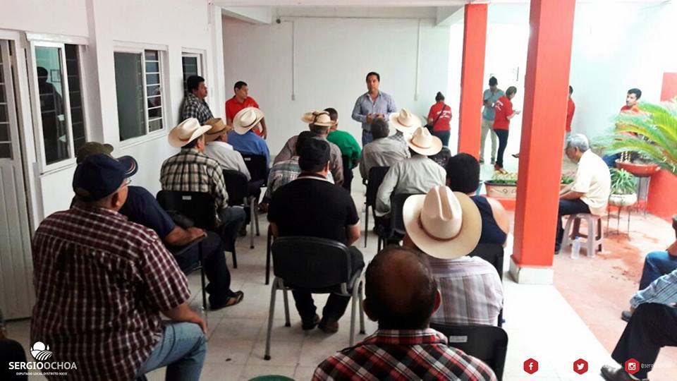 Fructífera reunión del Diputado Sergio Ochoa con Comisariados Ejidales
