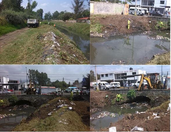 Gobierno Municipal mantiene limpieza preventiva en Dren Barajas