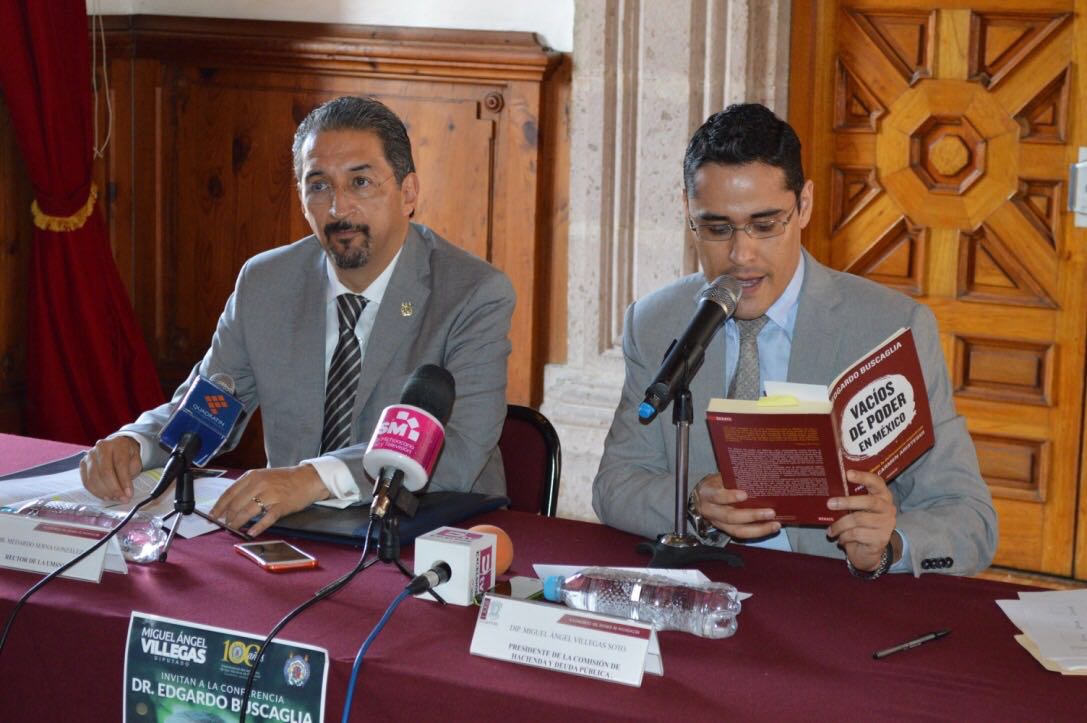 Diputado panista y UMSNH invitan a conferencia de Edgardo Buscaglia