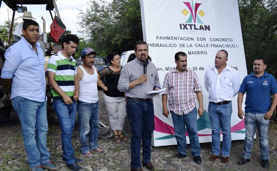 Ixtlán va por mejorar infraestructura urbana al poner en marcha nueva obra