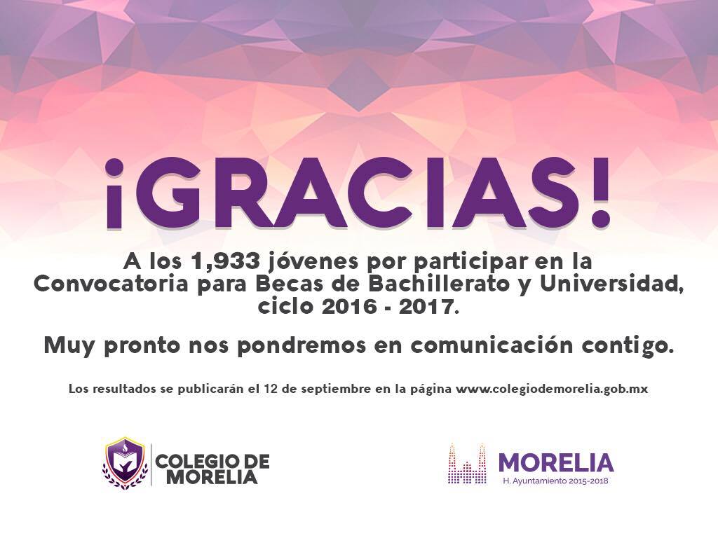Contundente respuesta de jóvenes morelianos a Convocatoria de Becas del Colegio de Morelia
