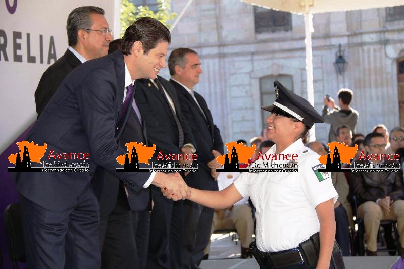 Alfonso Martínez fortalece a la Policía Municipal de Morelia.
