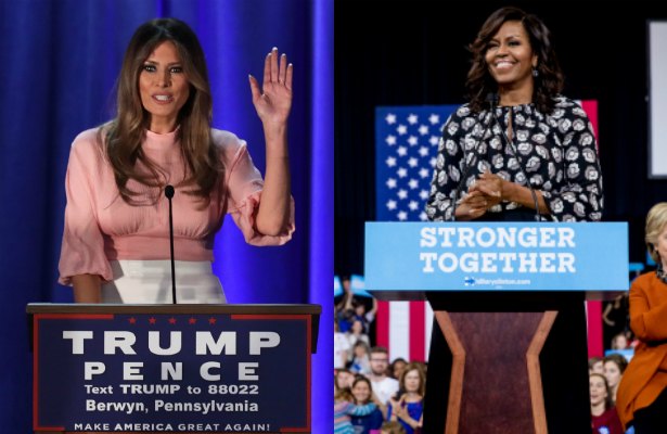 Michelle Obama y Melania Trump toman el té y hablan sobre la familia.
