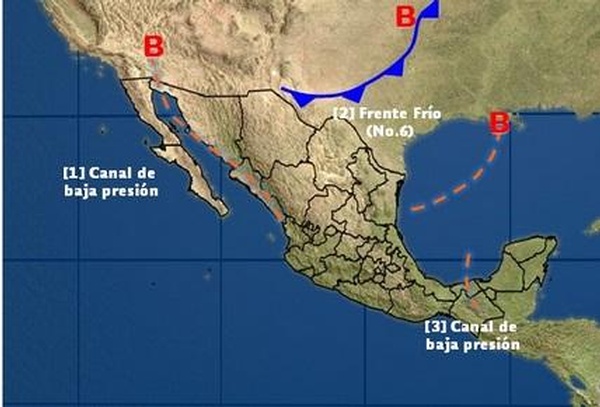 Evento de norte fuerte, lluvias y descenso de temperatura afectará Veracruz.