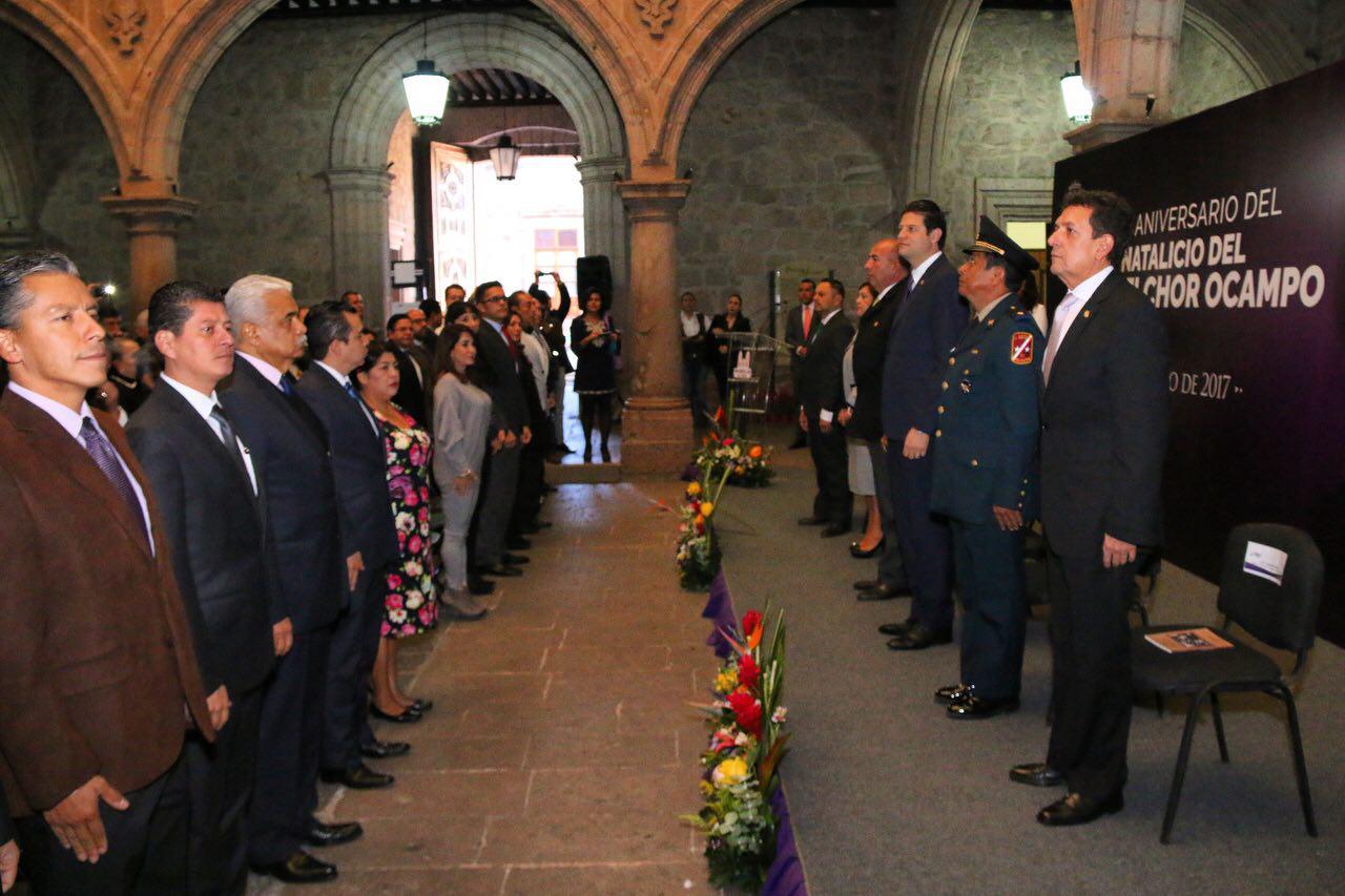Alfonso Martínez encabeza acto conmemorativo para natalicio de Melchor Ocampo