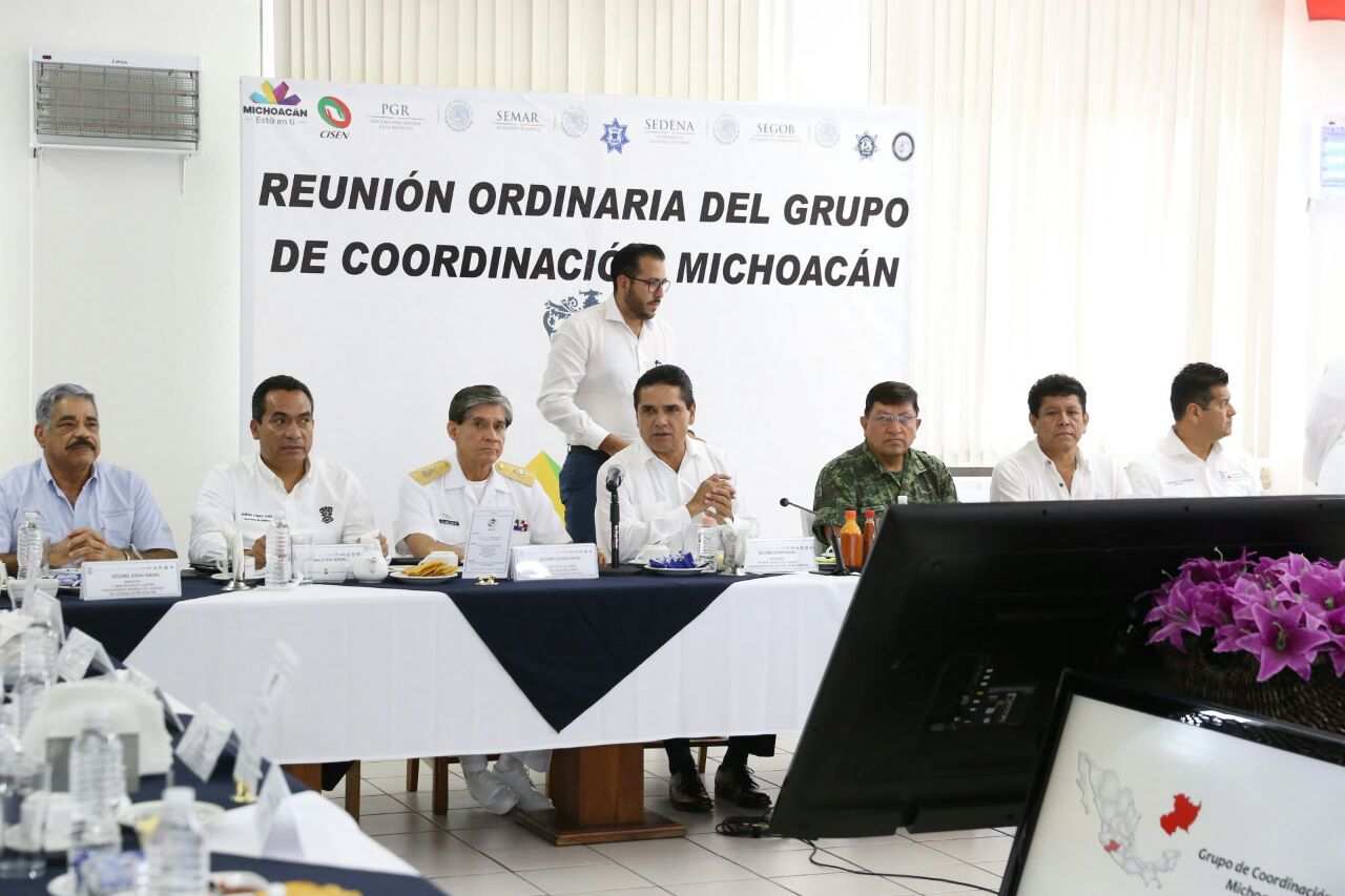 Sesiona Grupo de Coordinación Michoacán en Lázaro Cárdenas