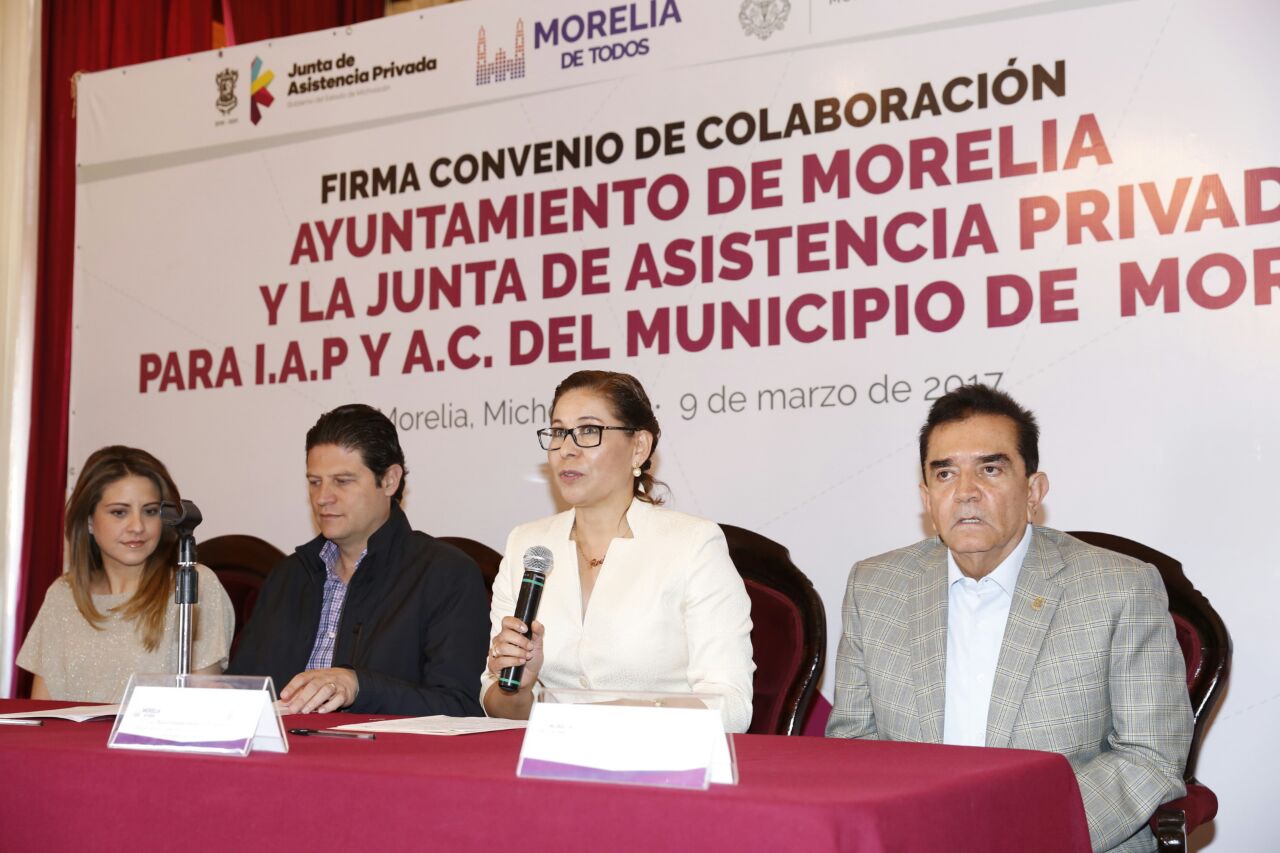 Firma convenio la Junta de Asistencia Privada de Michoacán con el Ayuntamiento de Morelia