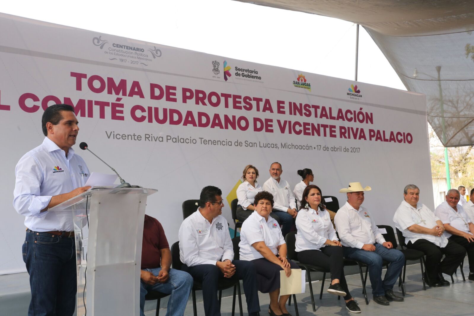 Instala Gobernador Comité Ciudadano en Vicente Riva Palacio