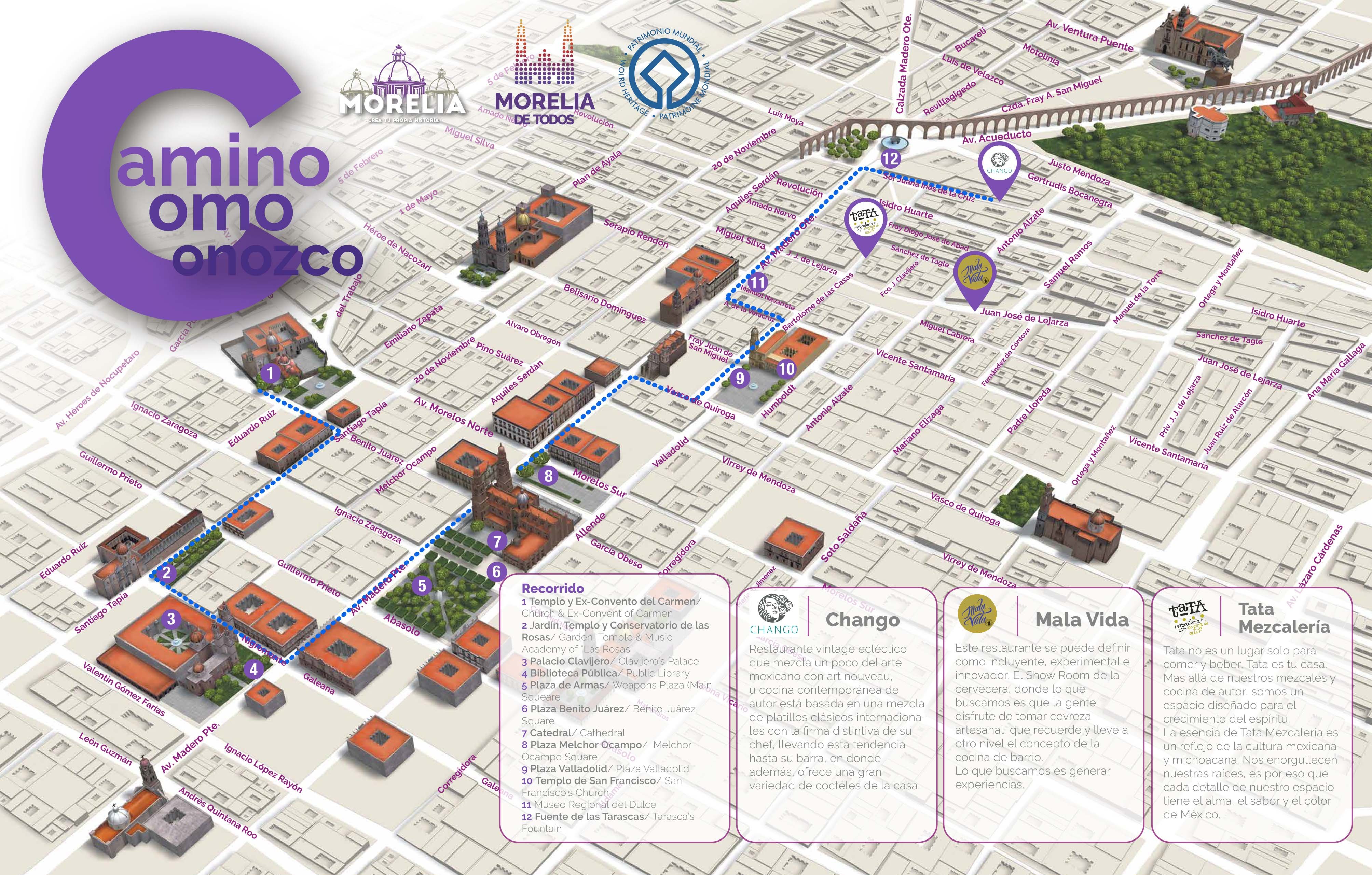 Disfrutan visitantes de recorridos turísticos gratuitos en Morelia