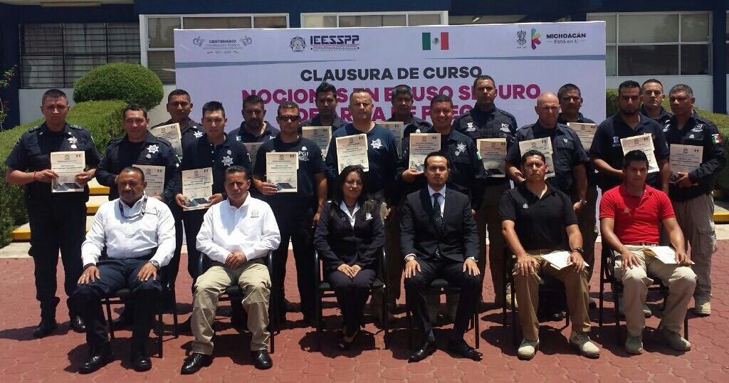 Concluye IEESSPP curso en uso seguro de armas de fuego