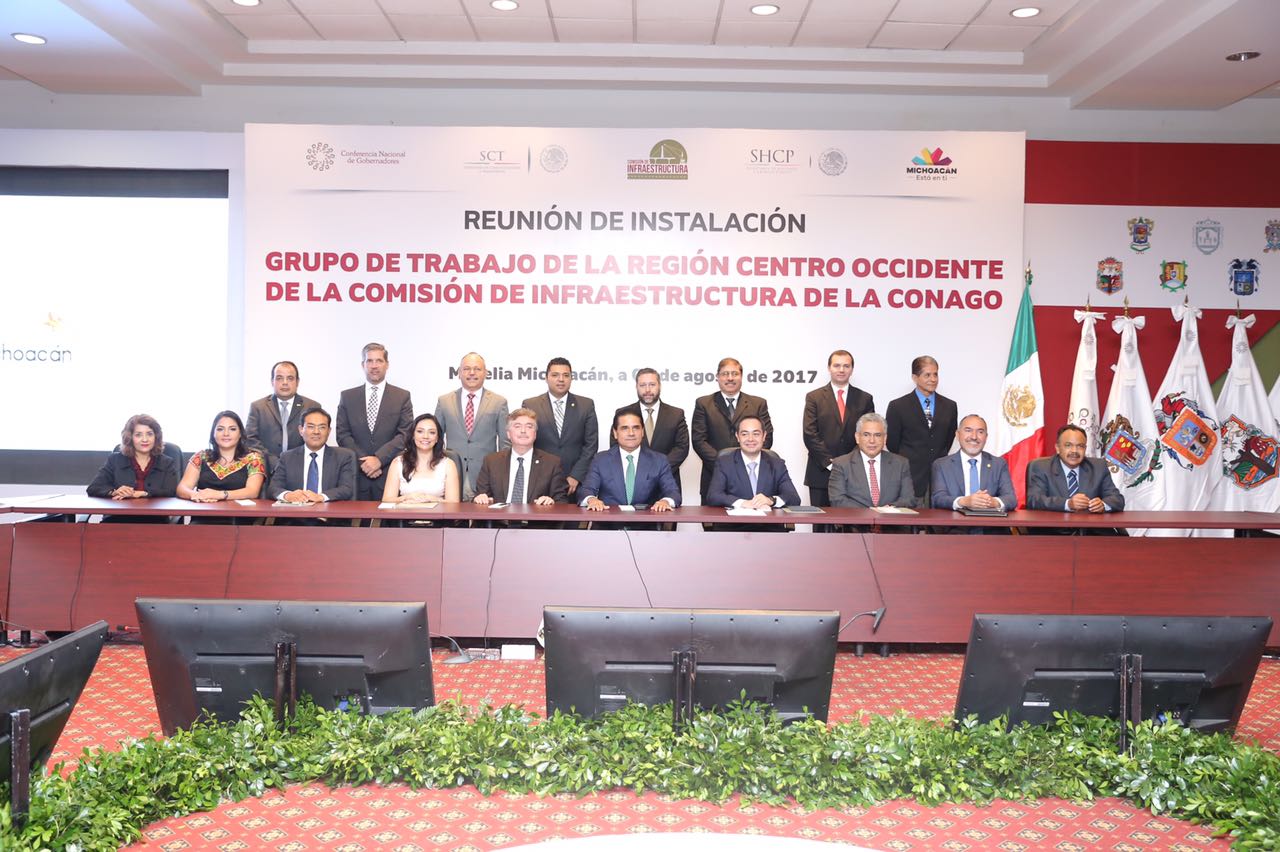 Instala Silvano Aureoles grupo de trabajo de Comisión de Infraestructura de la región Centro – Occidente de Conago