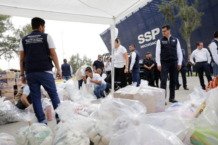 Entrega SSP al DIF 30 toneladas de ayuda a damnificados por sismo