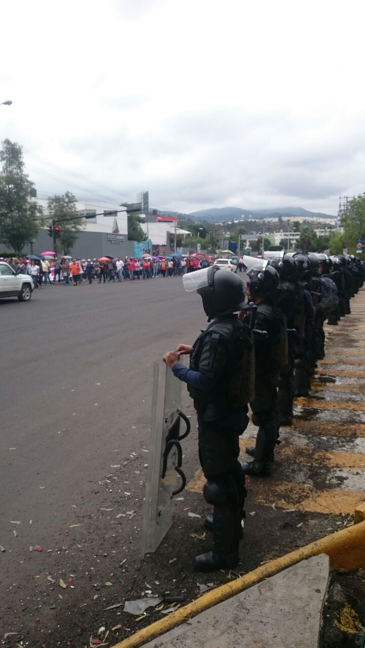SSP: concluye sin incidentes marcha de la CNTE