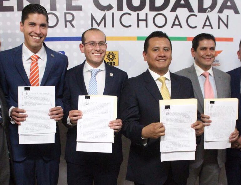 Con un llamado a la sociedad, registran partidos el Frente Ciudadano por Michoacán