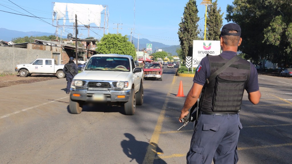 Refuerza SSP seguridad en Uruapan