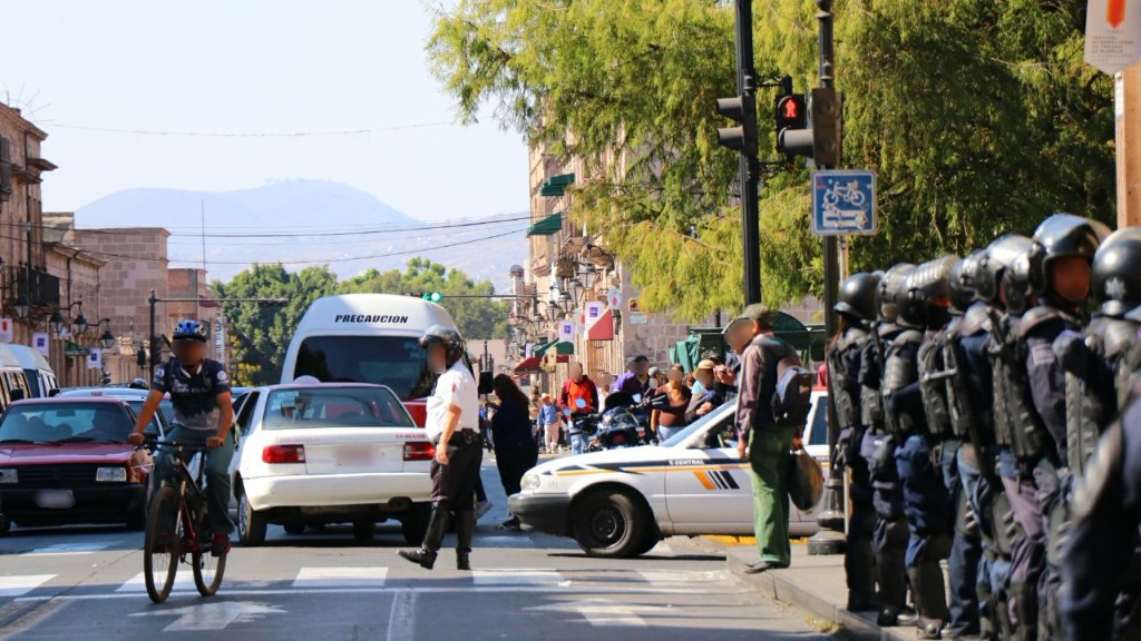 Libera SSP circulación vial en centro de Morelia