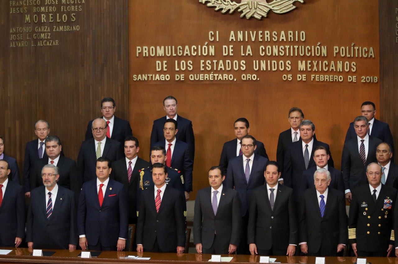 Asiste Gobernador Silvano Aureoles al 101 Aniversario de la Promulgación de la Carta Magna
