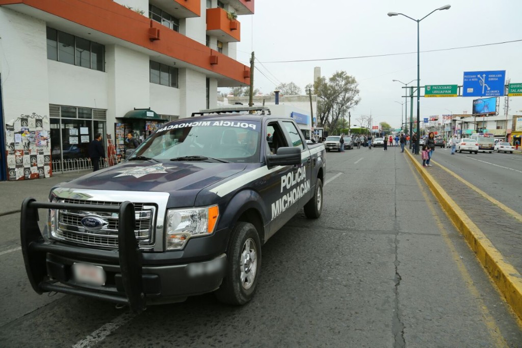 Vigila Policía Michoacán manifestación de CNTE en Morelia