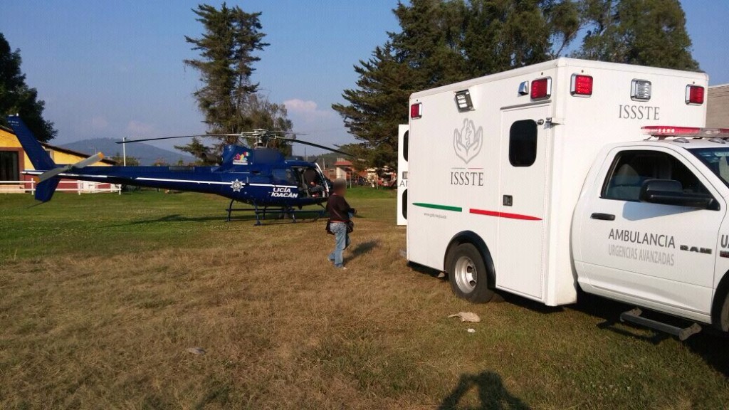 Vía aérea, SSP traslada a menor al ISSSTE Morelia