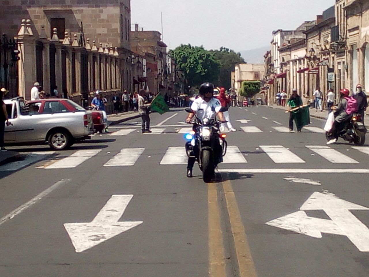 Vigila SSP marcha en Morelia
