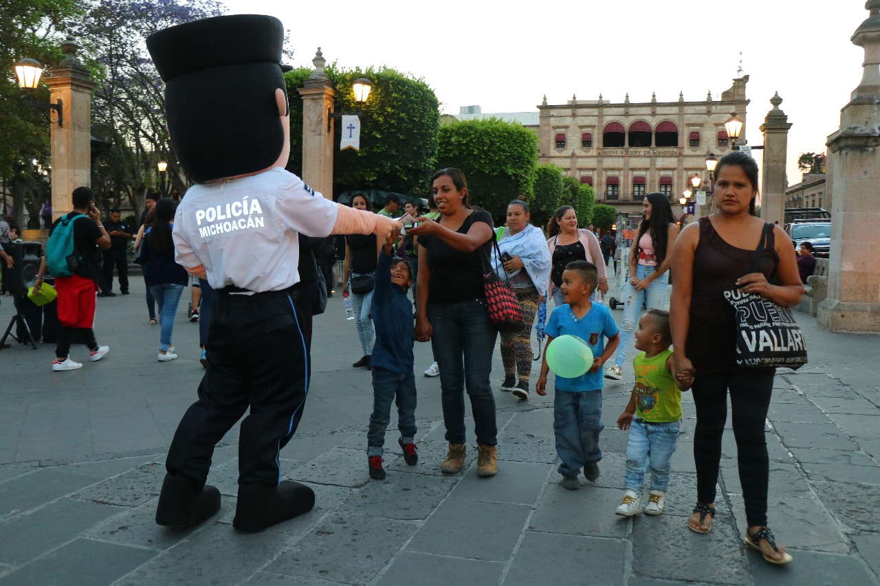 Instala SSP módulo informativo de prevención de accidentes en Centro de Morelia