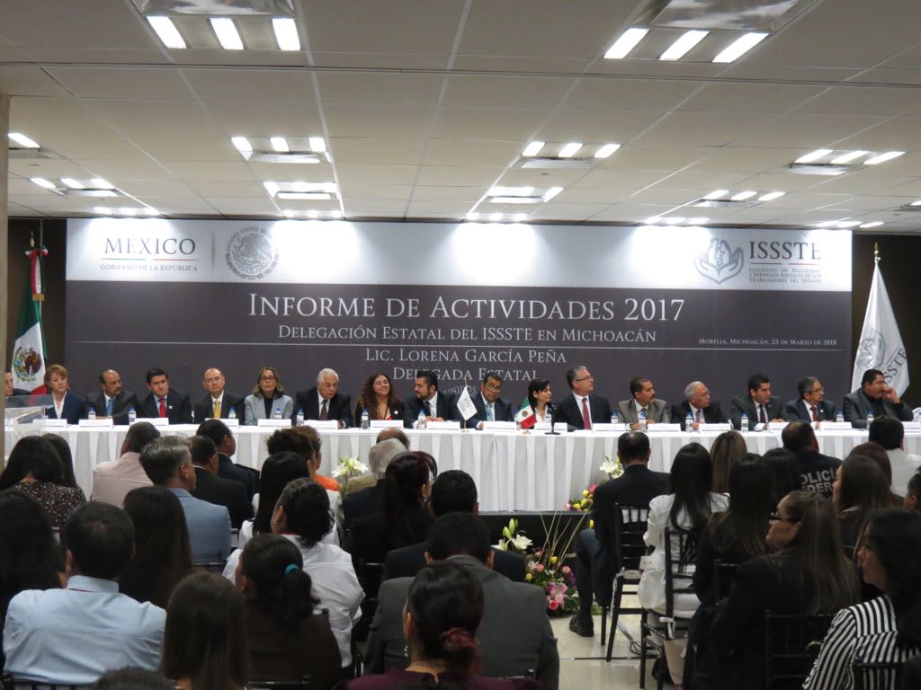 Rinde Informe de Actividades 2017 delegada del ISSSTE en Michoacán