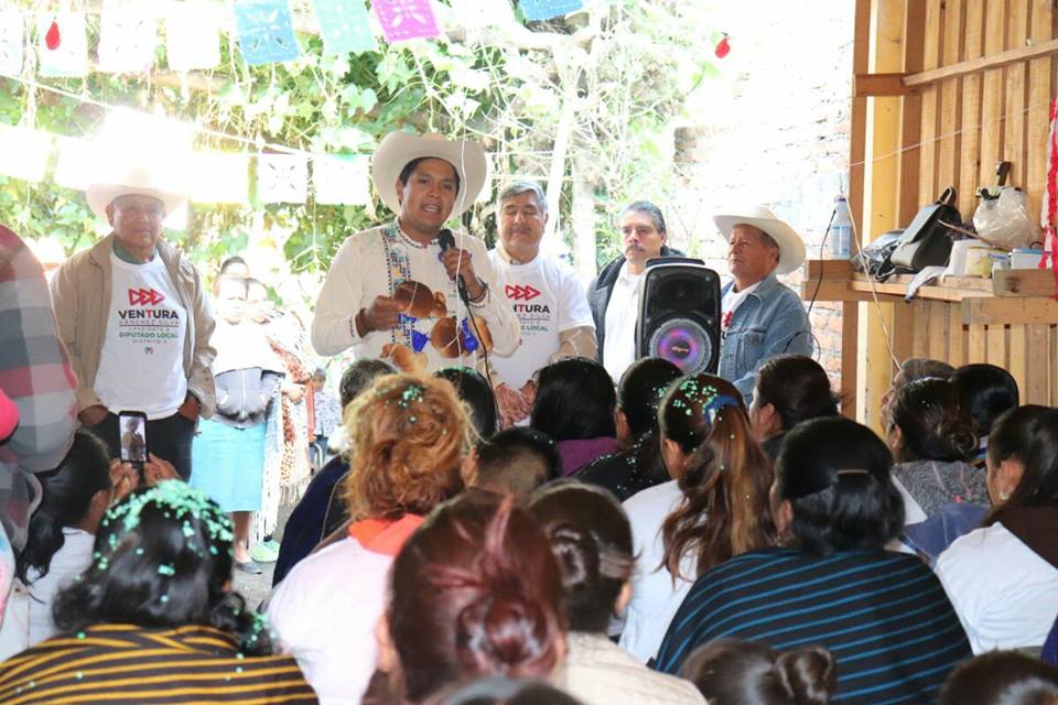 En Cherán arranca Ventura Sanchez con su equipo de campaña.