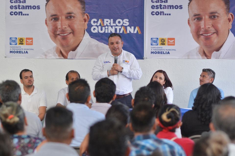 Carlos Quintana Mtz garantiza un gobierno transparente para los morellano.
