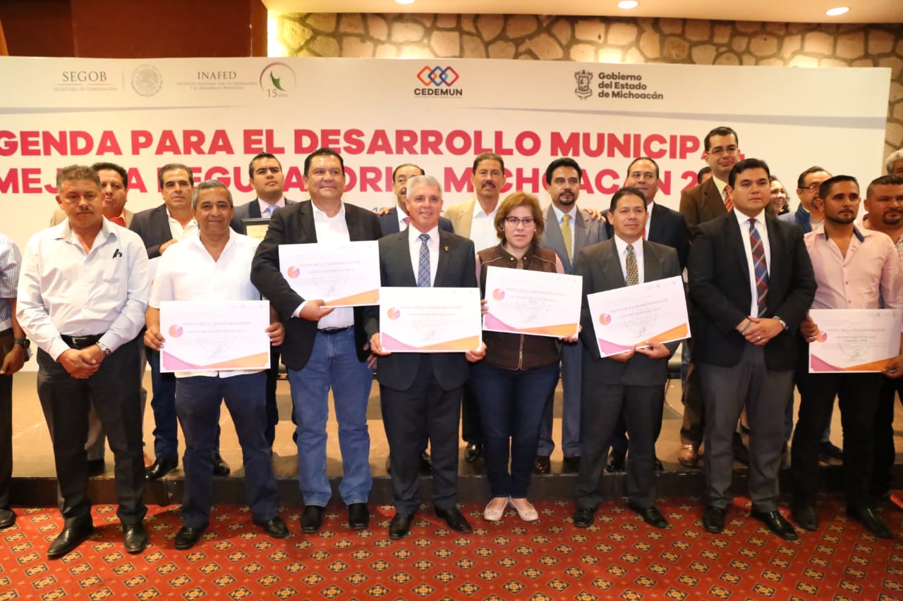 Dan seguimiento a la Agenda para el Desarrollo Municipal y Mejora Regulatoria Michoacán 2018