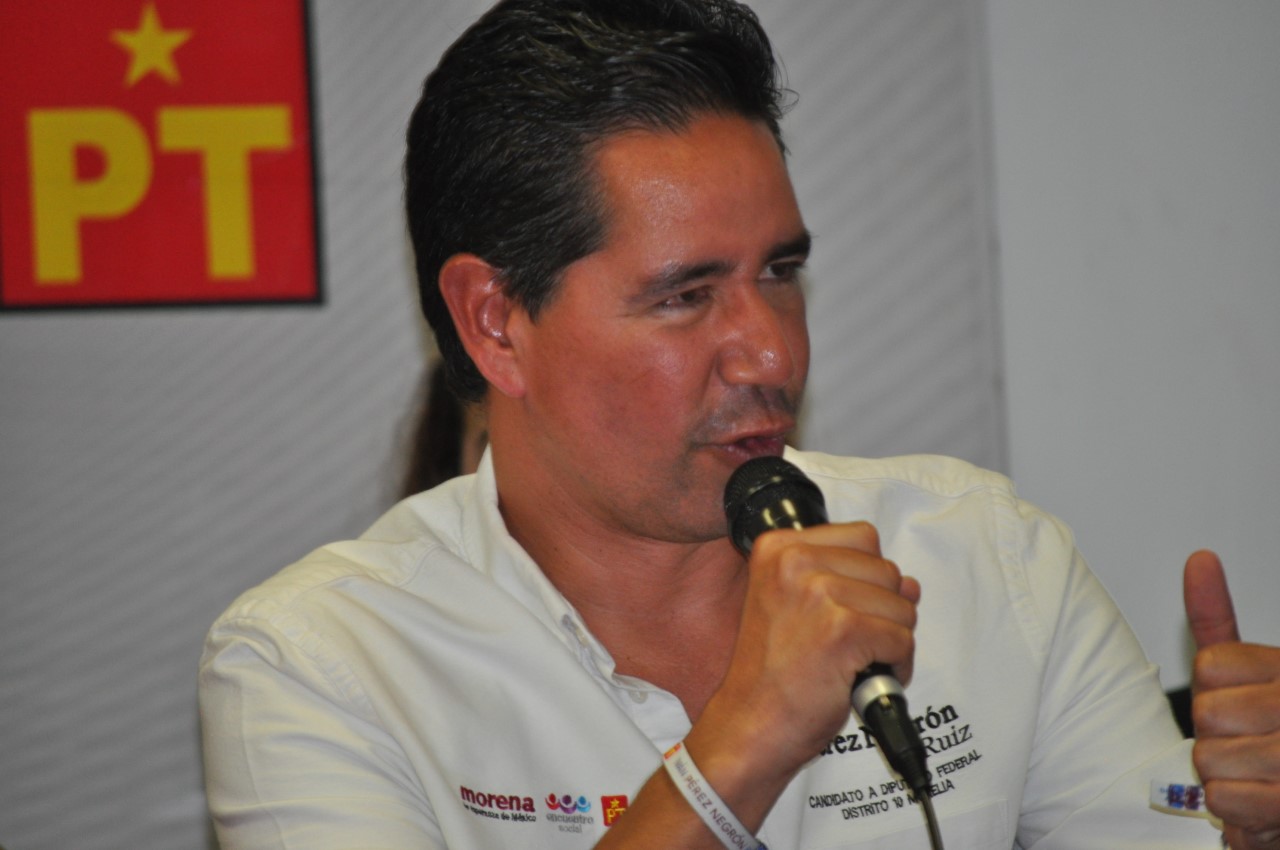 Iván Pérez Negrón Ruiz, afina estrategia para el triunfo con dirigencias nacionales de la Coalición “Juntos Haremos Historia”.