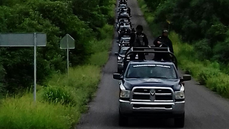 Refuerza SSP presencia policial en Apatzingán, La Huacana y Múgica