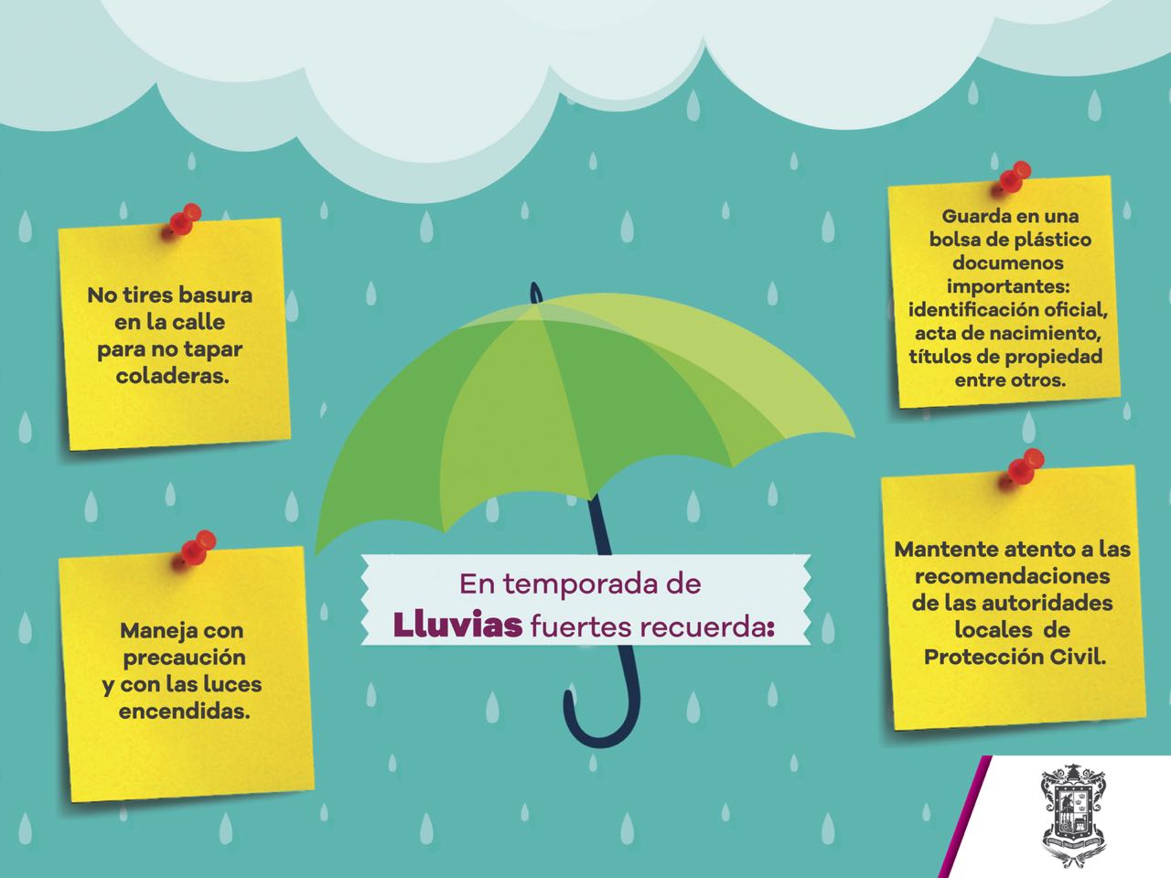 Continuarán lluvias tras el paso de “Carlotta”