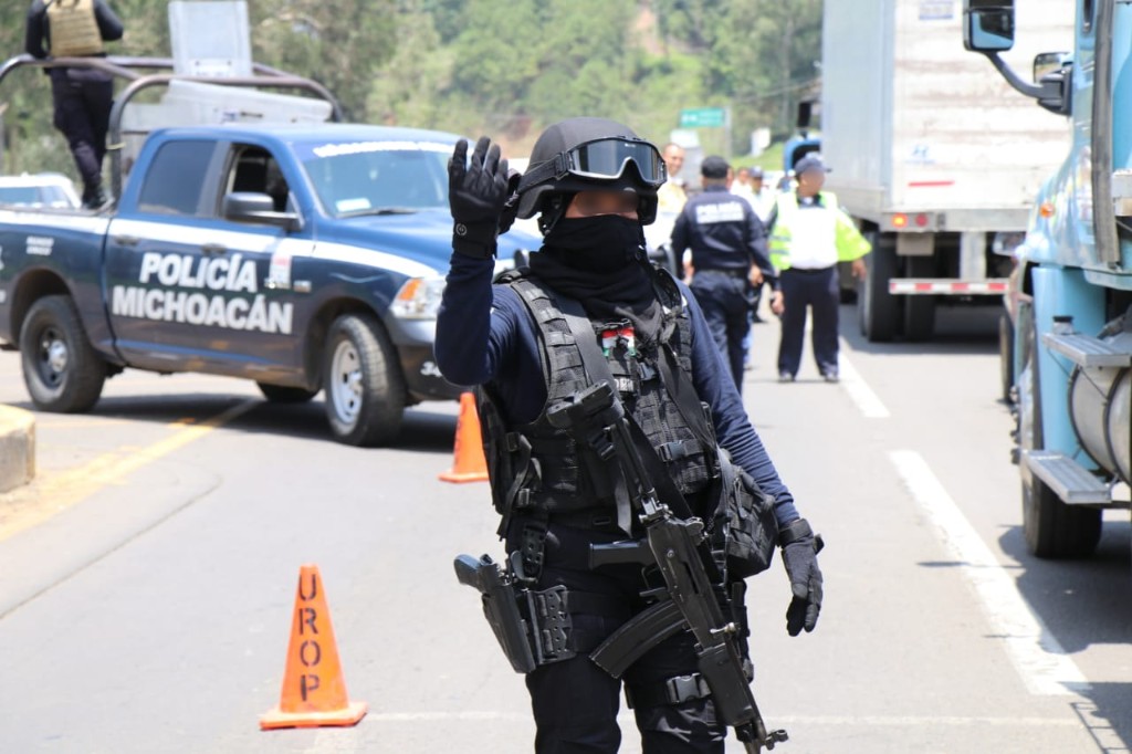 Insatala Policía Michoacán filtros de revisión en Uruapan