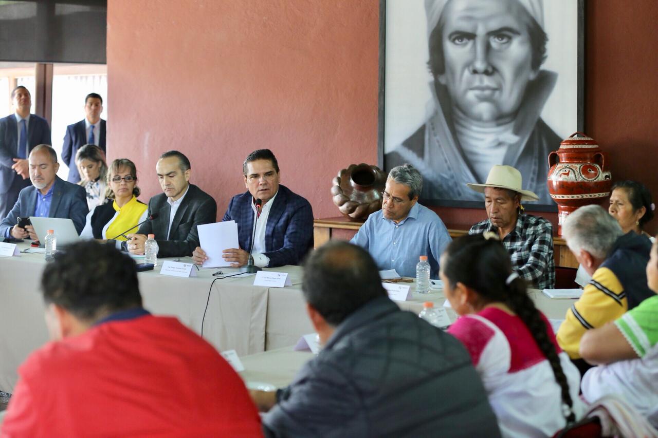 Establece Gobernador mesa de trabajo permanente con el Concejo Mayor de Cherán