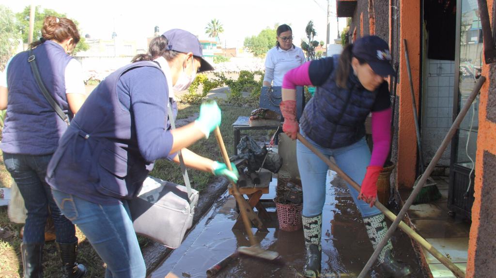 Continúa SSP con limpieza y apoyo a familias afectadas por lluvias