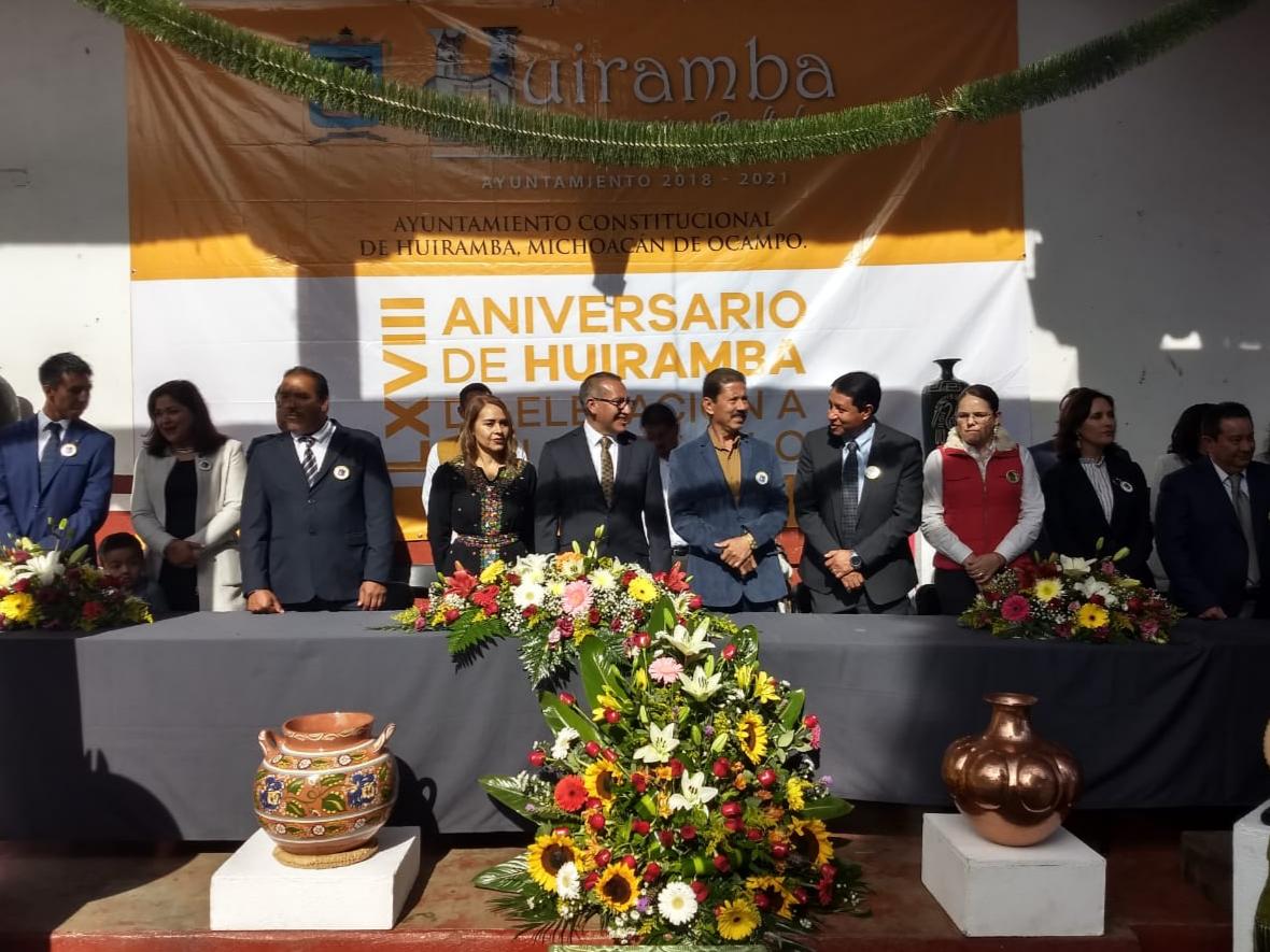 Celebra Huiramba 68 aniversario de su elevación a municipio