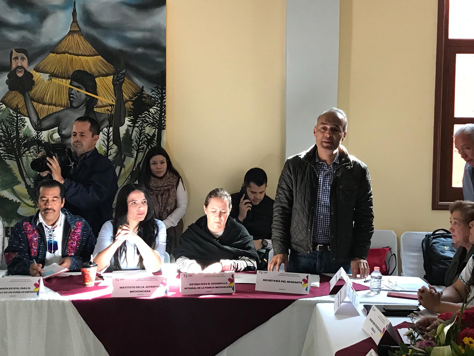 Ofrece Semigrante al Concejo Mayor de Cherán, trabajar unidos en pro de connacionales