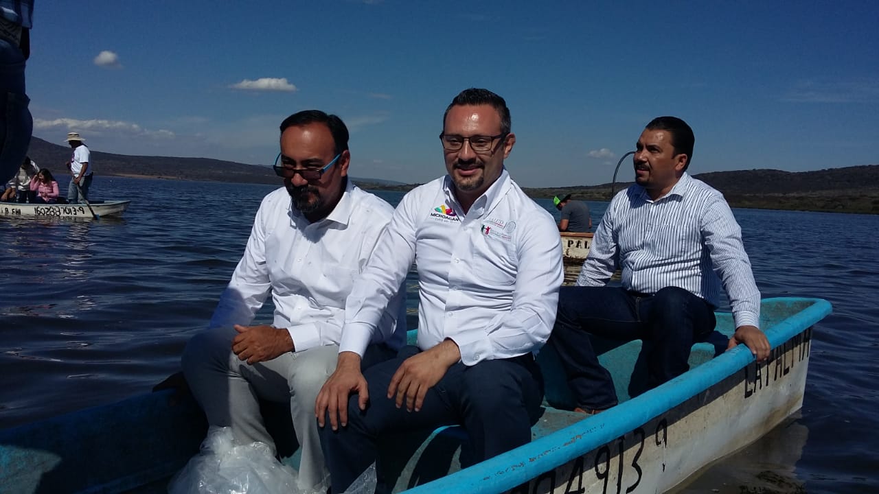 Siembra Compesca 10 mil crías de Tilapia en Angamacutiro