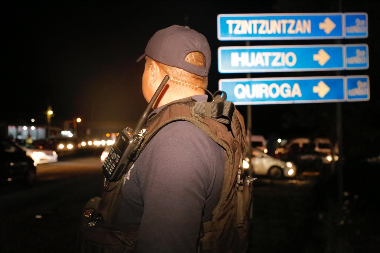 Supervisa SSP operativo de Noche de Muertos en Tzintzuntzan