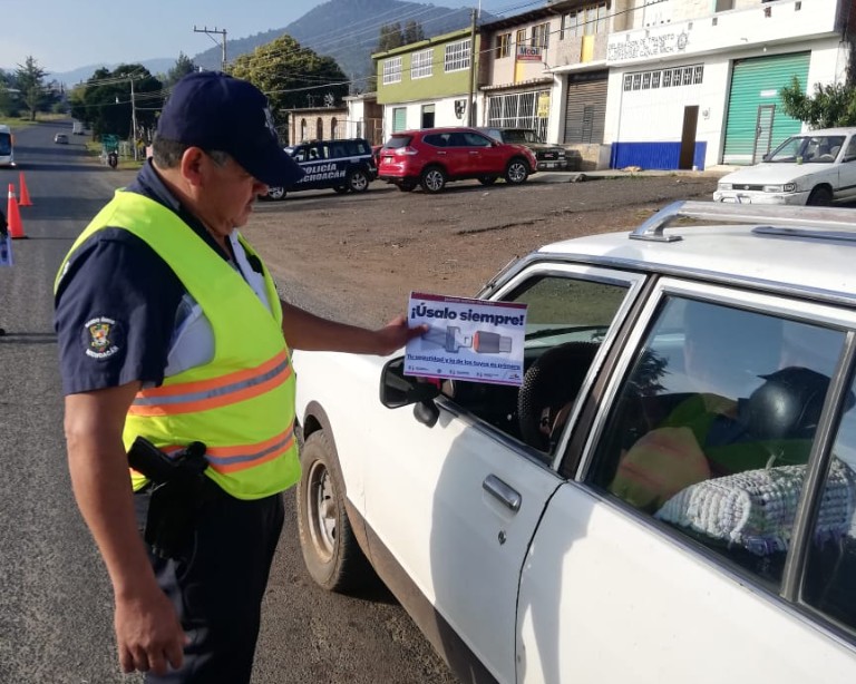 Promueve SSP el uso del cinturón de seguridad