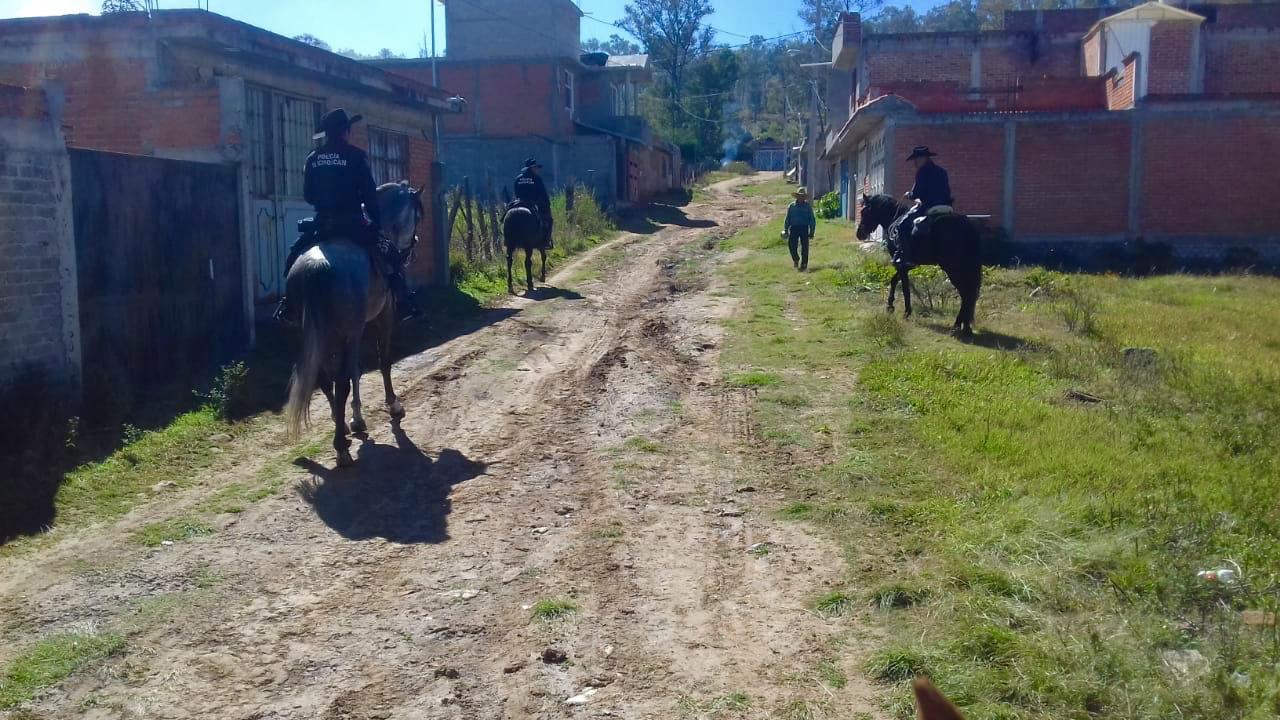 Refuerza Unidad Montada recorridos de vigilancia en Morelia