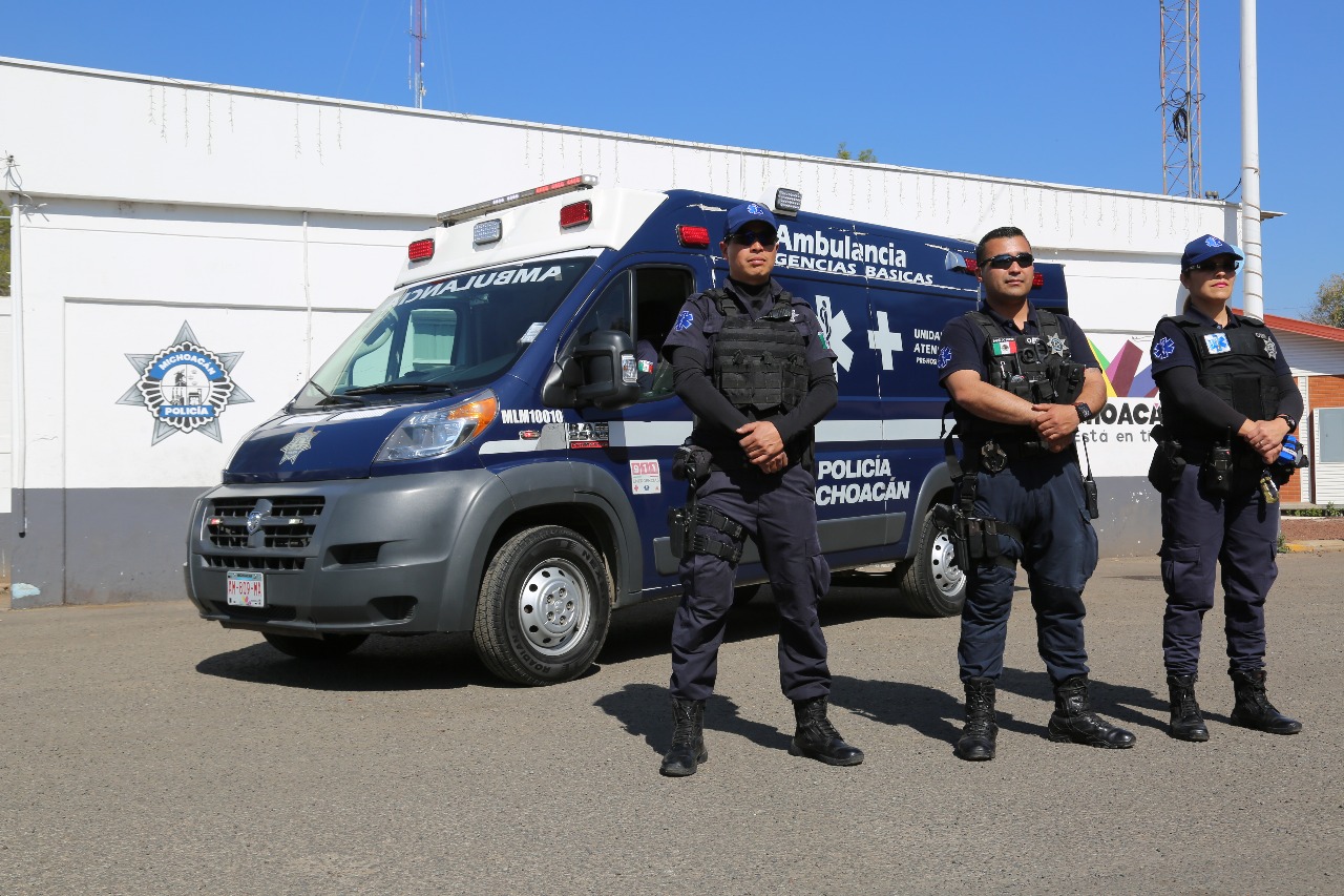Ambulancia Policía Michoacán brindó más de 800 servicios en 2018: SSP