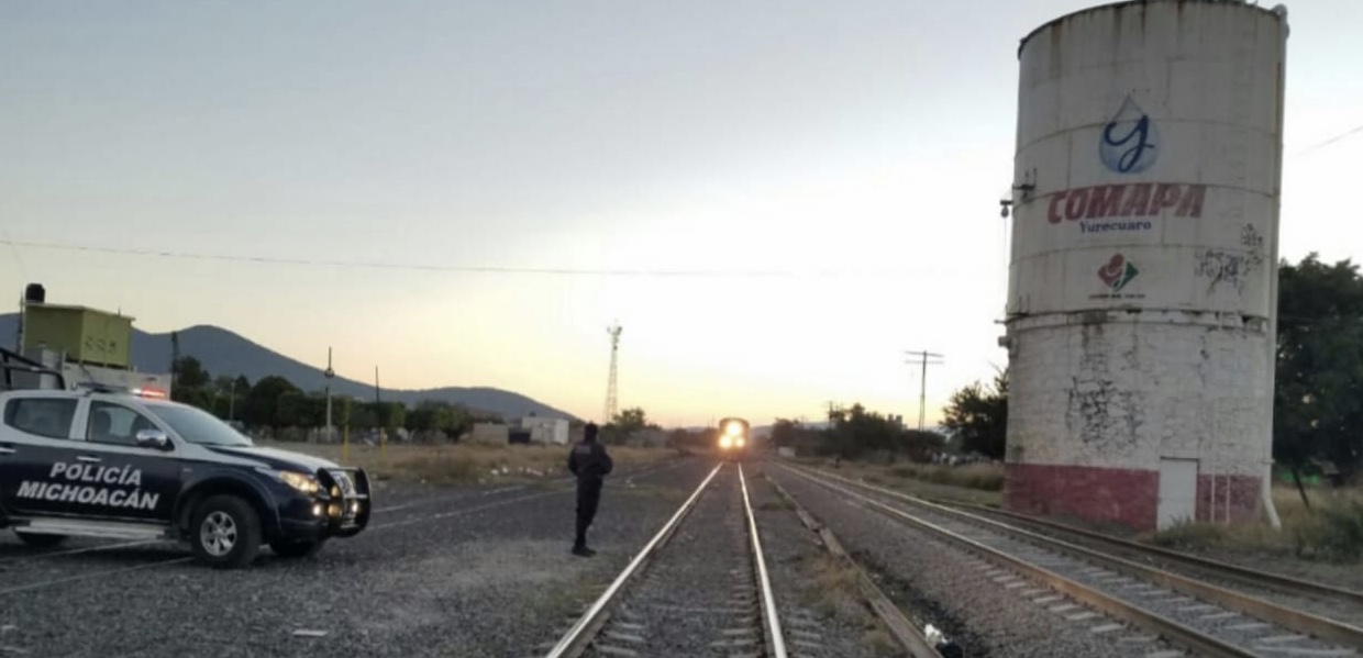 Vigila Policía Michoacán vías ferreas en el estado