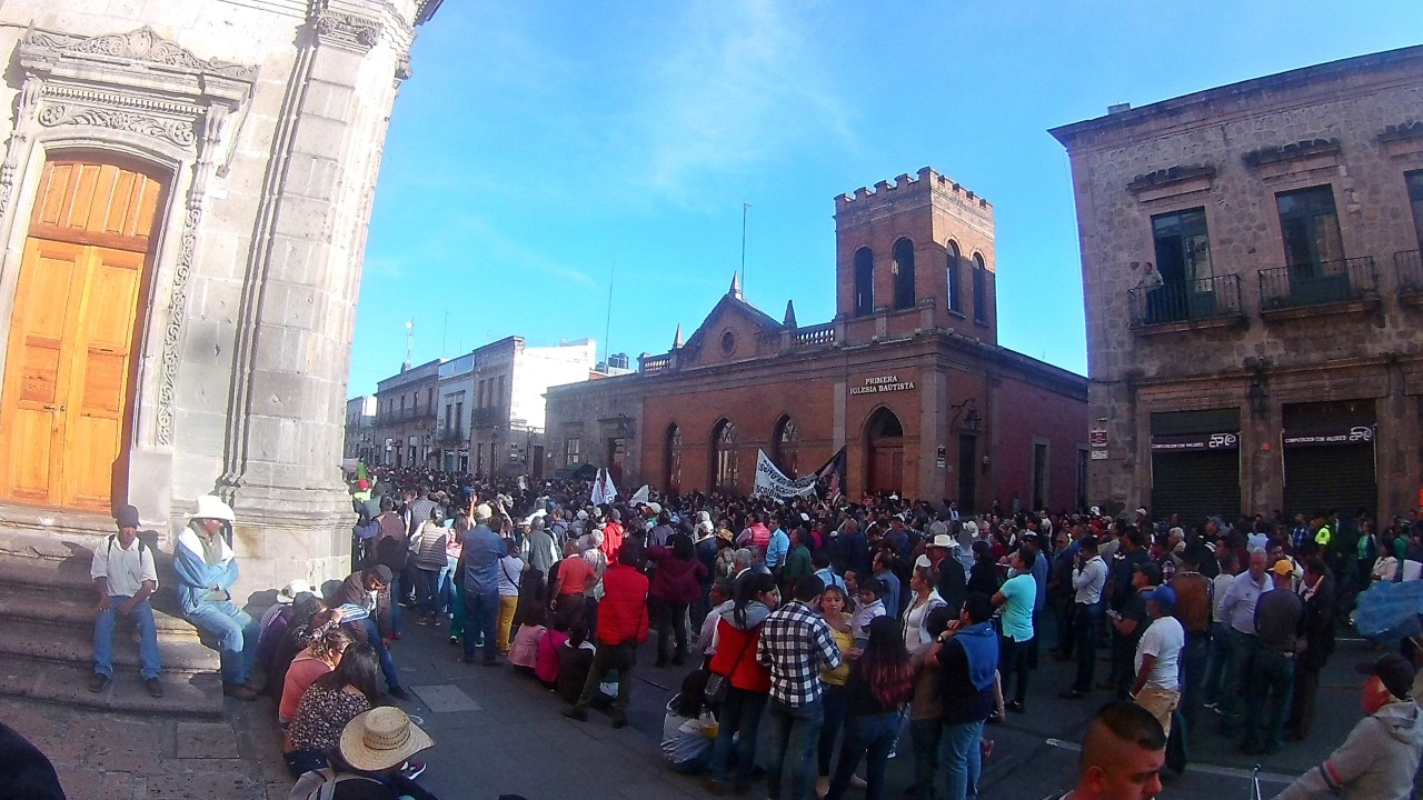 Docentes del proyecto educativo del PT Michoacán con 12 meses sin sueldo, entregan denuncia a AMLO