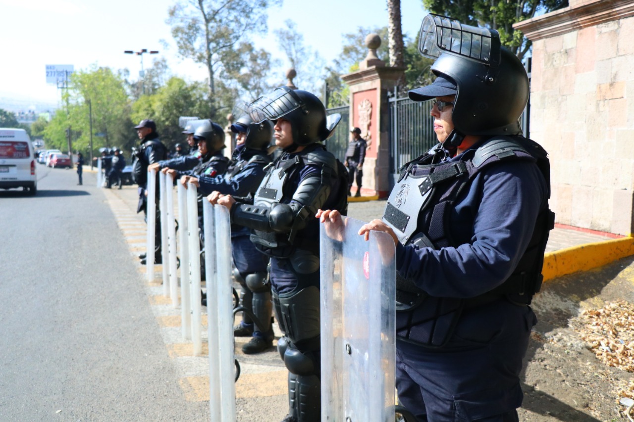 Vigila SSP Manifestación en la Capital Michoacana