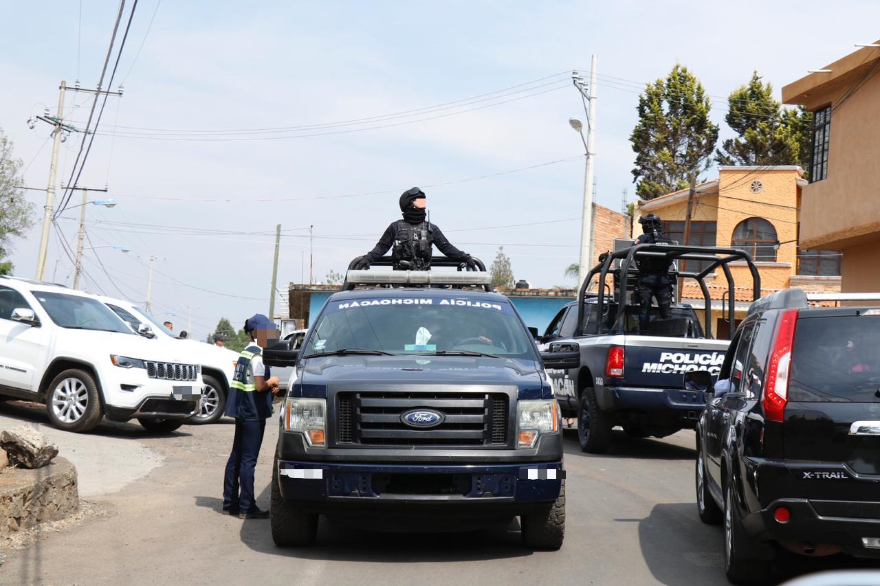 Apoya Policía Michoacán labores de prevención y vialidad por visita presidencial