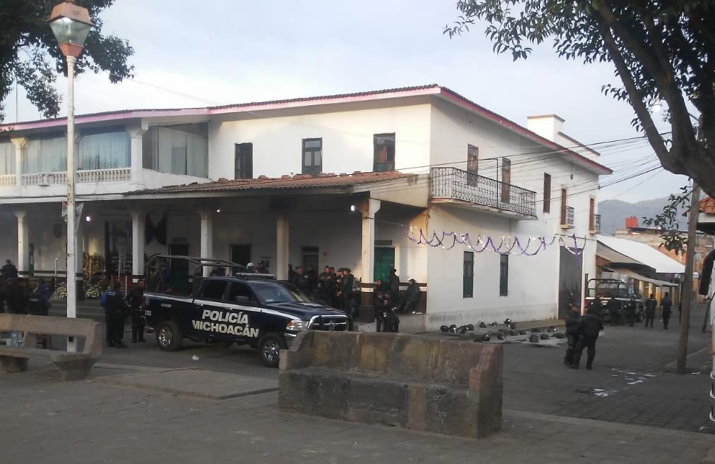 Se mantienen acciones preventivas de la Policía Michoacán, en Nahuatzen