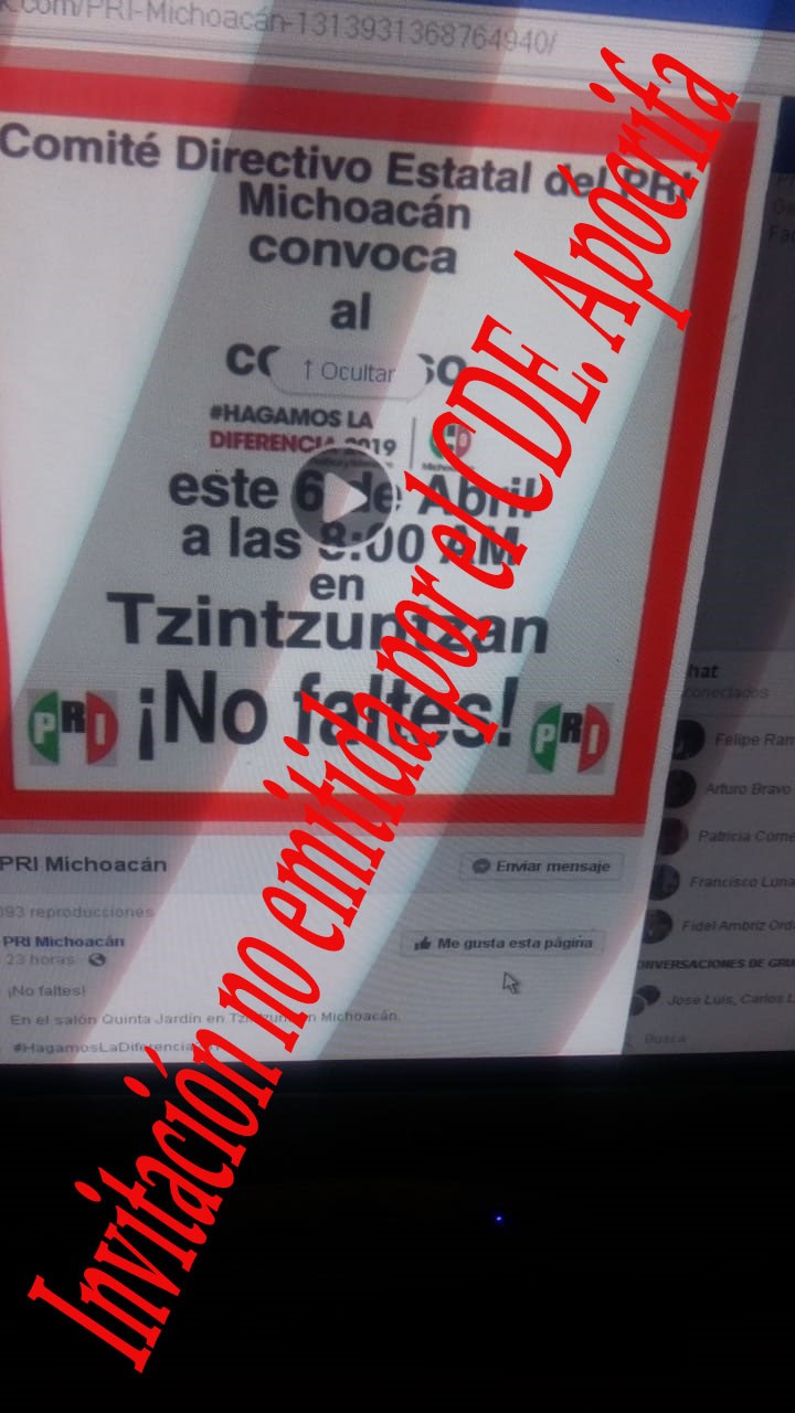 Denuncia PRI Clonacion de su Pagina Oficial